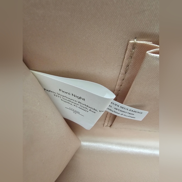 Fioni Night Rose Gold Champagne envelope clutch, formal, prom, wedding, date - Picture 5 of 9